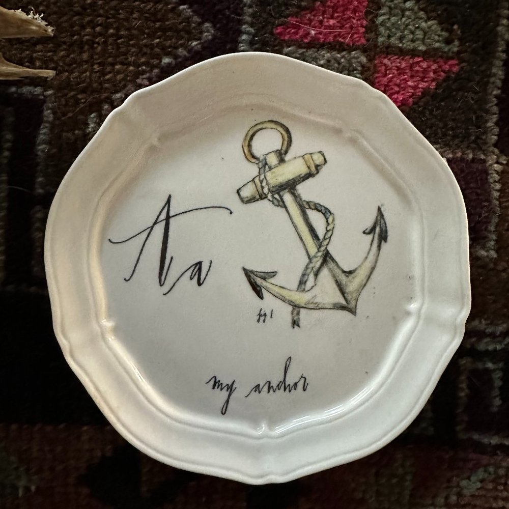 A is for Anchor Anthropologie 6" Plate